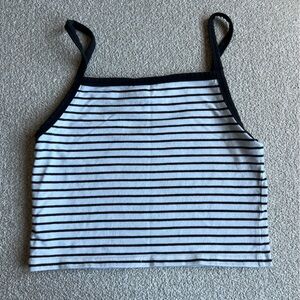White Striped Tank Top